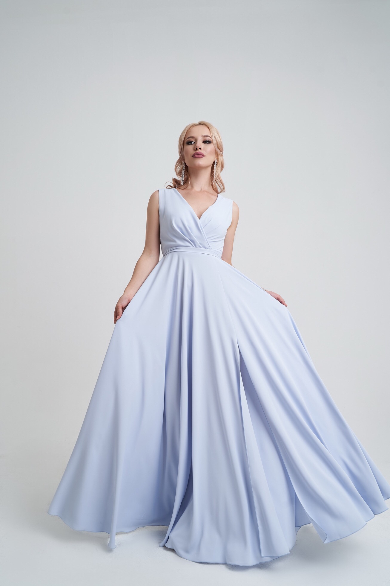 Вечернее платье KR 2001 lux светло-голубой