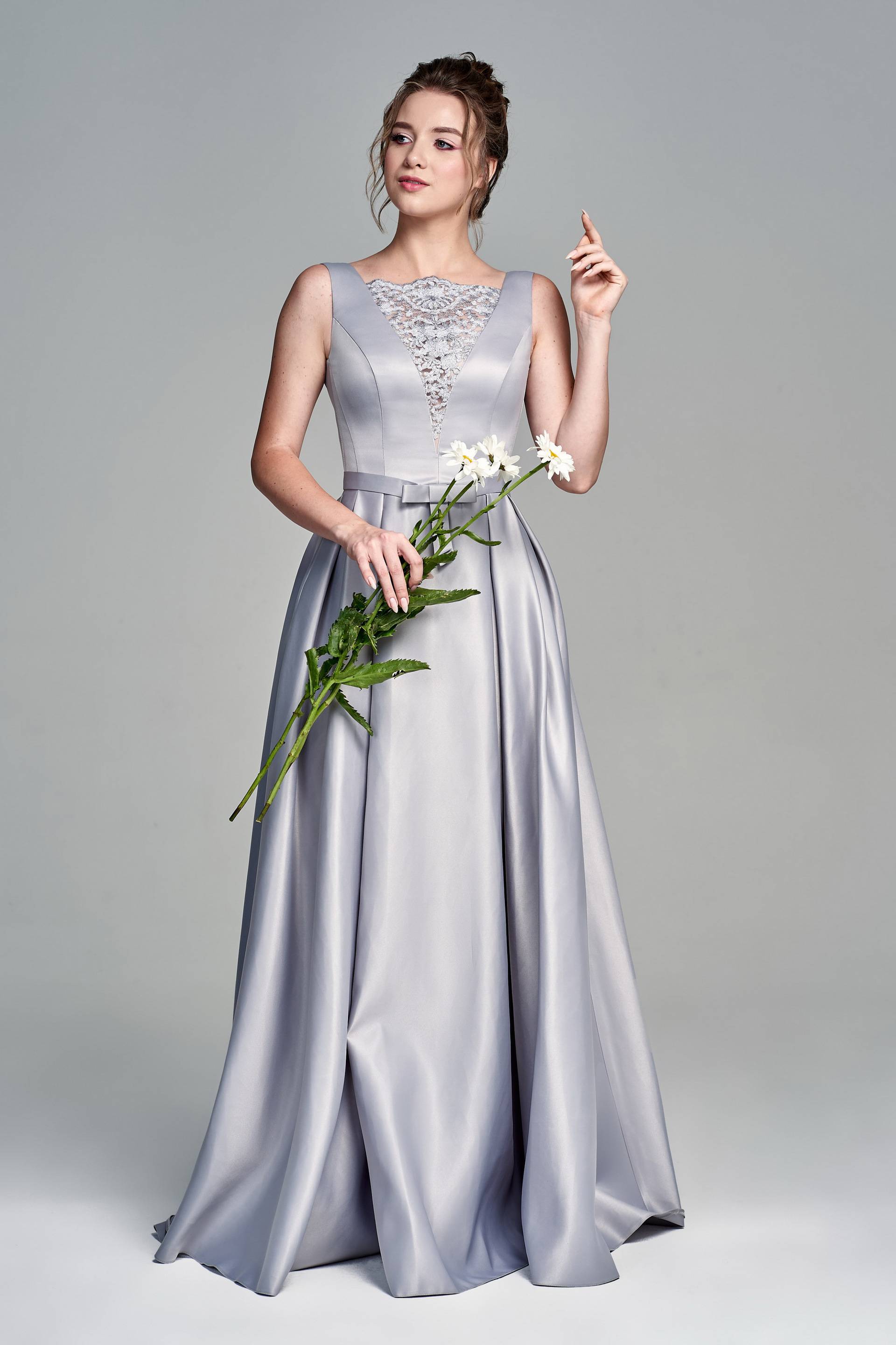 Вечернее платье KR 16101 серебро