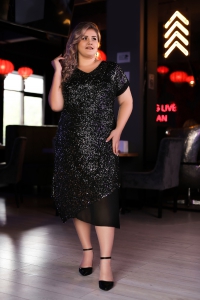 Вечернее платье<br>KR 132-01 чёрный графит