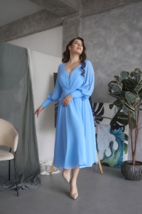 Вечернее платье<br>KR 4356-16-1 XL голубой